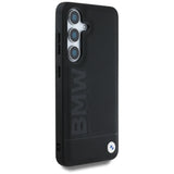 BMW Leather Big Wordmark Case for Samsung Galaxy S25+ - Black