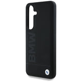 BMW Leather Big Wordmark Case for Samsung Galaxy S25+ - Black