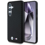 BMW læder Carbon MagSafe Case til Samsung Galaxy S25 - sort
