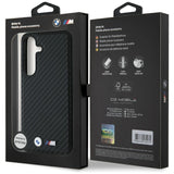 BMW læder Carbon MagSafe Case til Samsung Galaxy S25 - sort