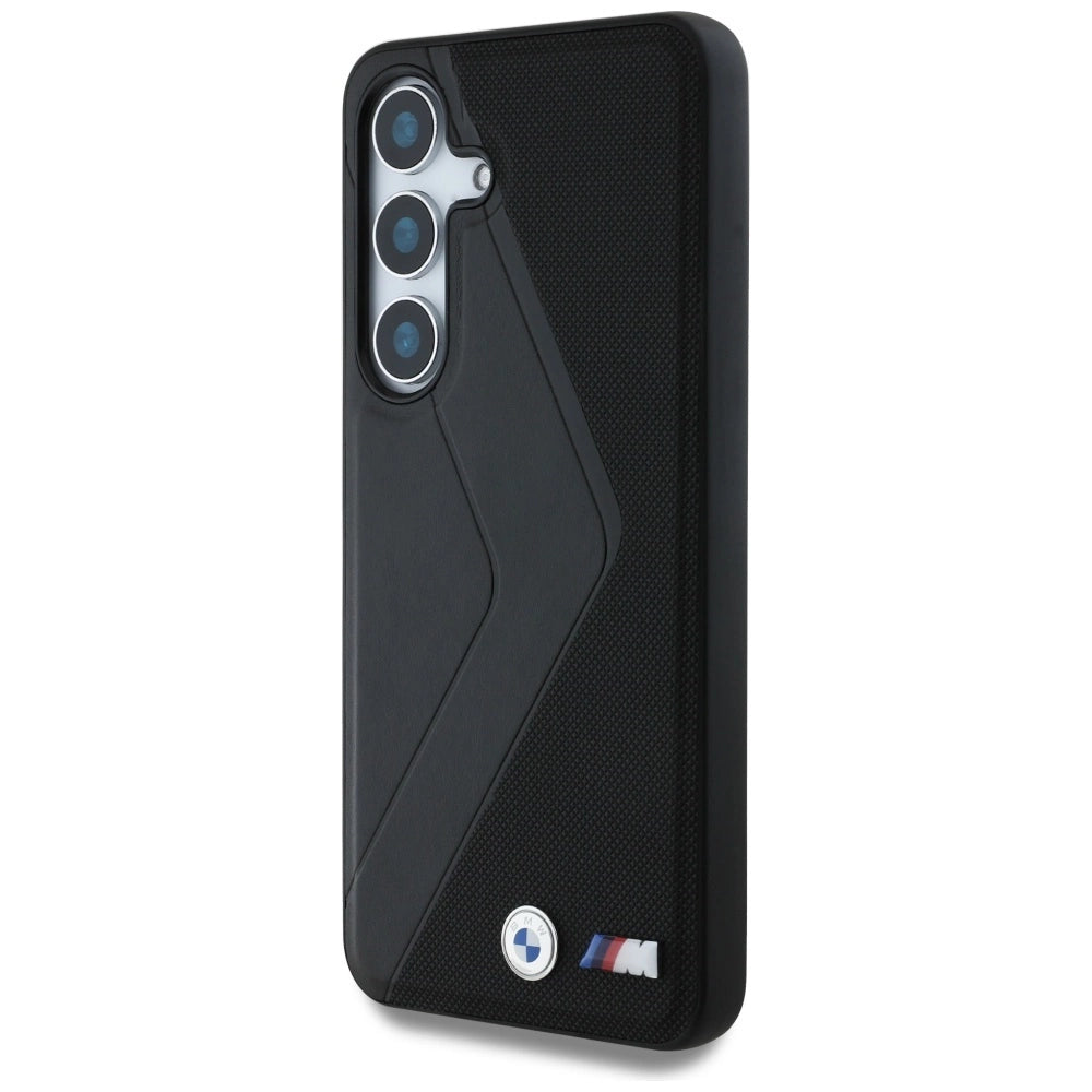 BMW Leather Oversized Stripes MagSafe case for Samsung Galaxy S25 - black