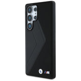 BMW læder overdimensioneret striber MagSafe-foder for Samsung Galaxy S25 Ultra - sort