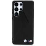 BMW læder overdimensioneret striber MagSafe-foder for Samsung Galaxy S25 Ultra - sort