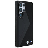 BMW læder overdimensioneret striber MagSafe-foder for Samsung Galaxy S25 Ultra - sort