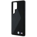 BMW læder overdimensioneret striber MagSafe-foder for Samsung Galaxy S25 Ultra - sort