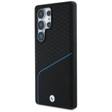 BMW læder tekstureret og glat MagSafe case til Samsung Galaxy S25 Ultra - sort