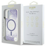 Guess HC Resin Bottom Glitter MagSafe sag til iPhone 16 - lilla