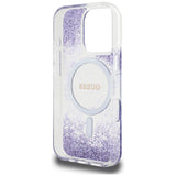 Guess HC Resin Bottom Glitter MagSafe case til iPhone 16 Pro Max - lilla