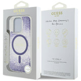 Guess HC Resin Bottom Glitter MagSafe case til iPhone 16 Pro Max - lilla