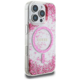 Guess HC Resin Bottom Glitter MagSafe Case til iPhone 16 Pro Max - Pink