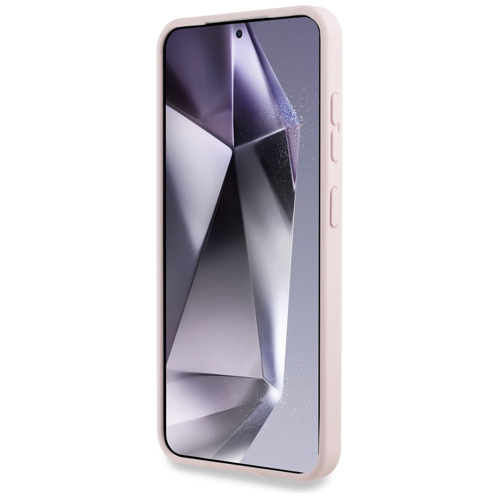 Guess Silicone Big 4G Logo Bottom Script Case til Samsung Galaxy S25 - Pink