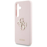 Guess Silicone Big 4G Logo Bottom Script Case til Samsung Galaxy S25 - Pink
