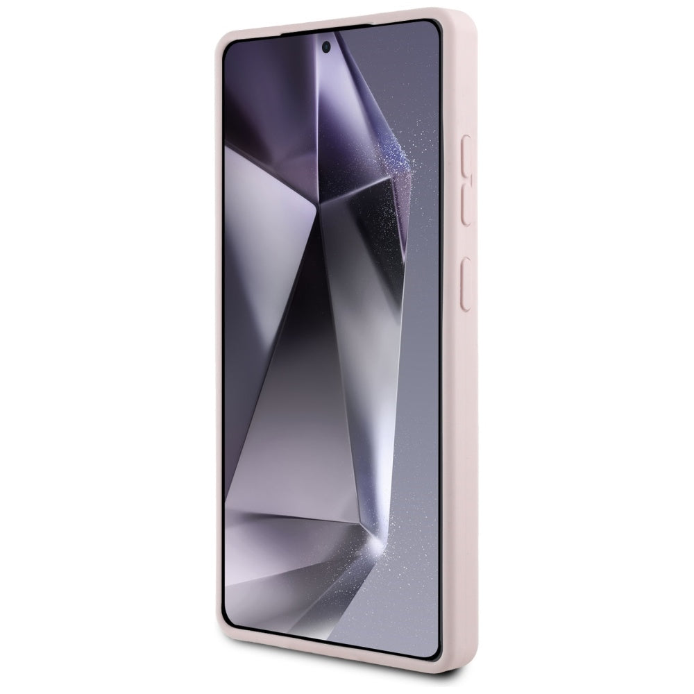 Guess Silicone Big 4G Logo Bottom Script Case til Samsung Galaxy S25 Ultra - Pink