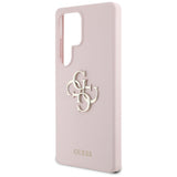Guess Silicone Big 4G Logo Bottom Script Case til Samsung Galaxy S25 Ultra - Pink