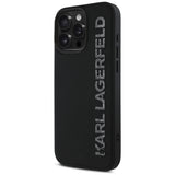 Karl Lagerfeld HC 3D Rubber Elongated Glitter iPhone 16 Pro Case - Black