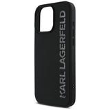 Karl Lagerfeld HC 3D Rubber Elongated Glitter iPhone 16 Pro Case - Black