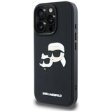 Karl Lagerfeld HC 3D Gummi Dobbelthoveder iPhone 16 Pro Max Case - sort