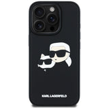 Karl Lagerfeld HC 3D Gummi Dobbelthoveder iPhone 16 Pro Max Case - sort