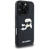 Karl Lagerfeld HC 3D Gummi Dobbelthoveder iPhone 16 Pro Max Case - sort