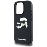 Karl Lagerfeld HC 3D Gummi Dobbelthoveder iPhone 16 Pro Max Case - sort