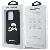 Karl Lagerfeld HC 3D Gummi Dobbelthoveder iPhone 16 Pro Max Case - sort