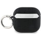 Karl Lagerfeld Monogram Karl & Choupette Head Case for AirPods 4 - Black