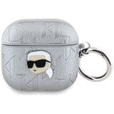 Karl Lagerfeld Monogram Karl Head case for AirPods 4 - silver