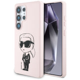 Karl Lagerfeld Silicone Graffiti Ikonik Printed Logo MagSafe Case til Samsung Galaxy S25 Ultra - Pink
