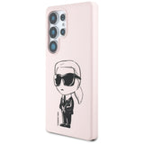 Karl Lagerfeld Silicone Graffiti Ikonik Printed Logo MagSafe Case til Samsung Galaxy S25 Ultra - Pink