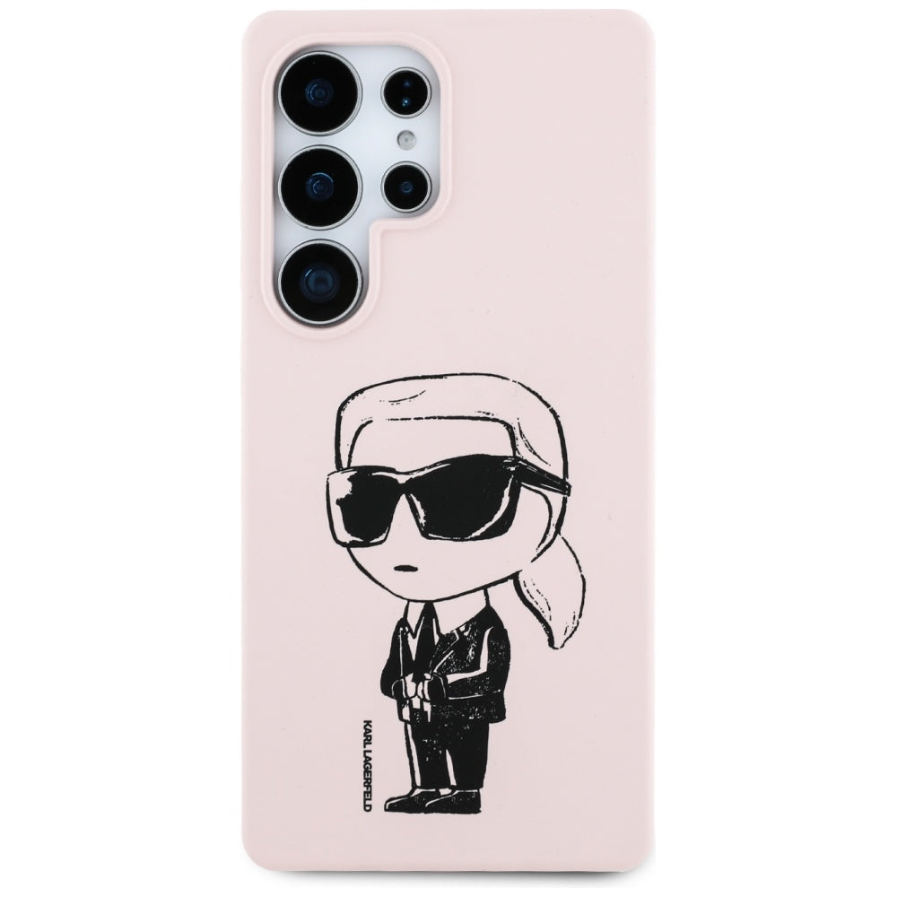 Karl Lagerfeld Silicone Graffiti Ikonik Printed Logo MagSafe Case til Samsung Galaxy S25 Ultra - Pink