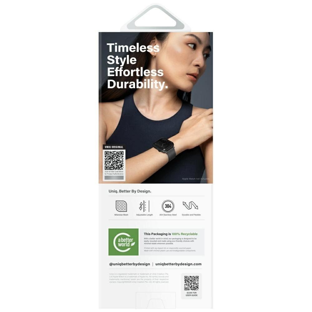 Uniq Dante Pro Apple Watch Strap 44/45/46/49mm Rostfrit stål - Pink