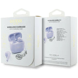 TWS Guess Glossy Effect Printed Classic Logo & Charm Headphones - Lavender