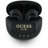 Guess Glossy Effect Egg Shape Printed Classic Logo TWS hovedtelefoner - sort
