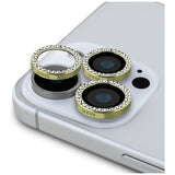 Guess BP Rhinestone 2in1 Screen Protector and Camera Lens Set for iPhone 16 Pro Max - Gold