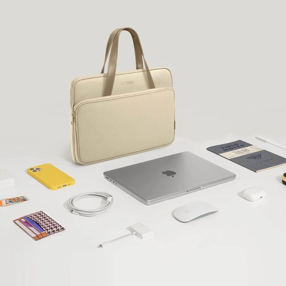 Tech-Protect bærekasse til 13-14" Laptop - Beige