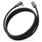 Ringke 3.2 gen. 2x2 USB-C, PD 3.1 240W 2m vinklet kabel - sort