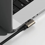 Ringke 3.2 gen. 2x2 USB-C, PD 3.1 240W 2m vinklet kabel - sort
