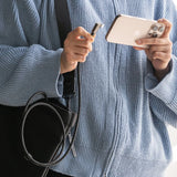 Ringke 3.2 gen. 2x2 USB-C, PD 3.1 240W 2m vinklet kabel - sort