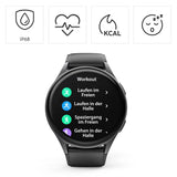 Hama 8900 GPS AMOLED Smartwatch 1,43" med silikonrem - sort