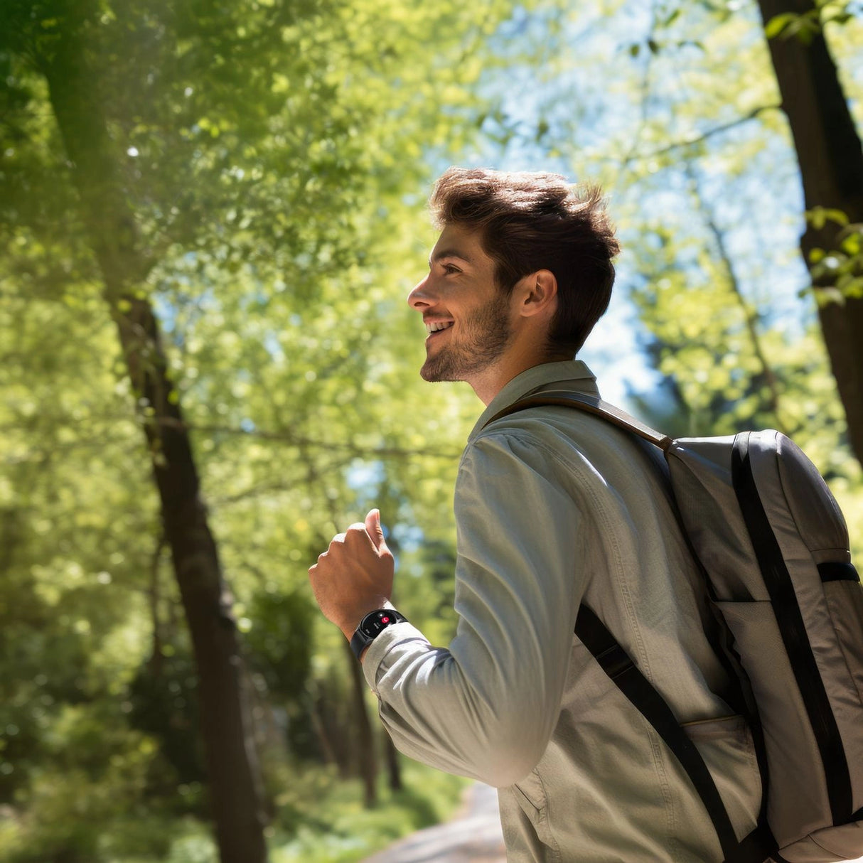 Hama 8900 GPS AMOLED Smartwatch 1,43" med silikonrem - sort