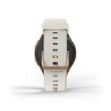 Hama 8900 GPS AMOLED Smartwatch 1,32" med beige silikonrem - guld