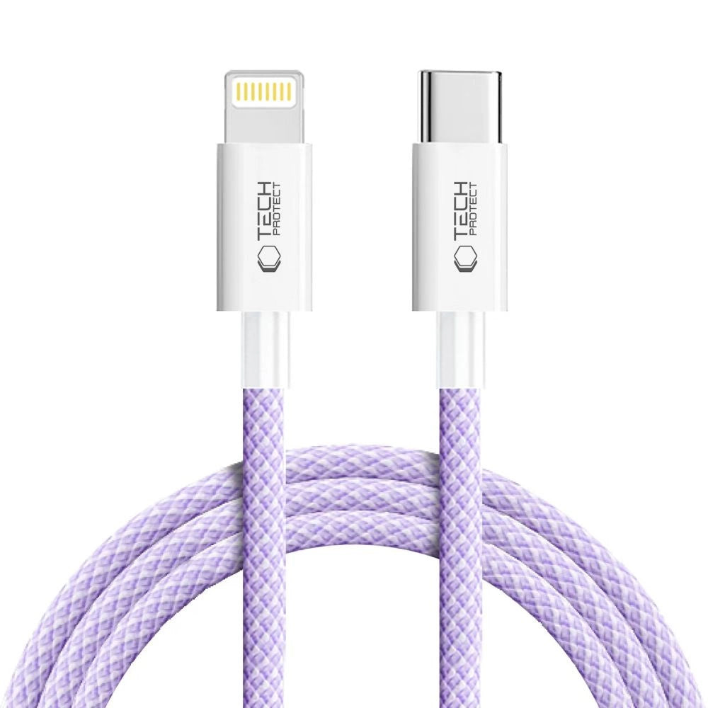Tech-Protect Ultraboost Lite Lightning Cable PD60W / 3A 2m - lilla