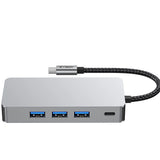 Tech-Protect HB05 HUB 9in1 USB-C + USB2.0 + USB3.0 + HDMI 4K 60HZ + SD / TF + PD100W + RJ45 adapter - grå