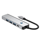 Tech-Protect HB01 HUB Adapter 5in1 USB-C + USB3.0 + HDMI 4K 60Hz + PD100W - grå