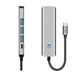 Tech-Protect HB01 HUB Adapter 5in1 USB-C + USB3.0 + HDMI 4K 60Hz + PD100W - grå