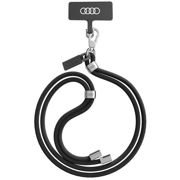 Audi Crossbody Universal Leash 120 cm x 10 mm - sort