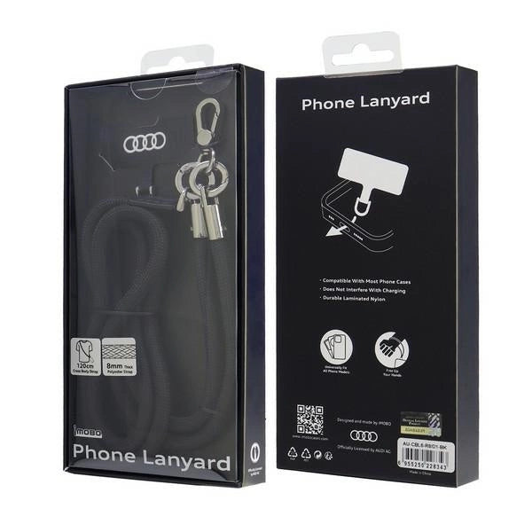 Audi Crossbody Leash Universal 120 cm x 6 mm - sort