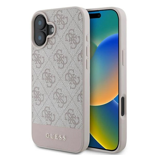 Guess 4G Bottom Stripe Case til iPhone 16 Plus 6.7" - Pink