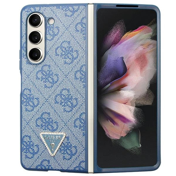 Guess 4G Triangle Strass Case for Samsung Galaxy Z Fold 5 - Blue