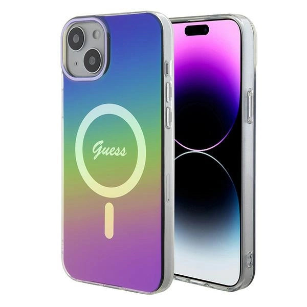 Guess IML Iridescent MagSafe-hylster til iPhone 15 Plus / 14 Plus 6.7" - flerfarvet